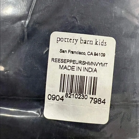 NWT Set of 2 Pottery Barn Kids Reese Pom Pom Quilted Shams European Square